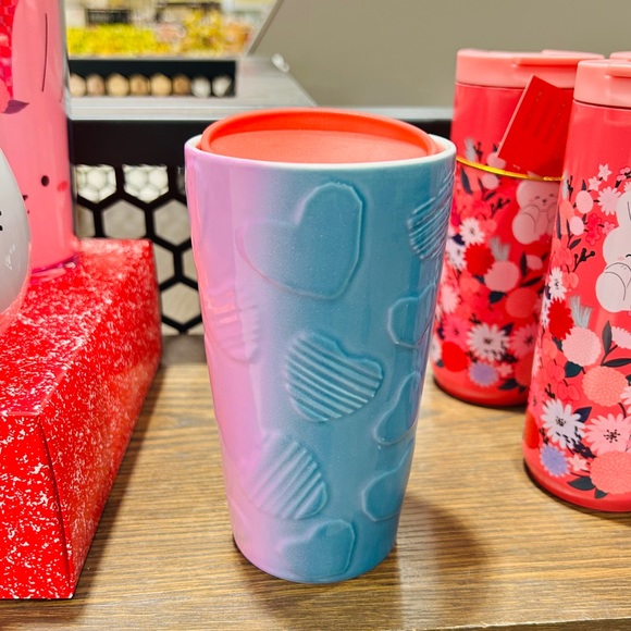 Starbucks Bondi Taffy Hearts Ceramic Hot Cup Tumbler Mug New Valentines 2023 - Picture 7 of 8
